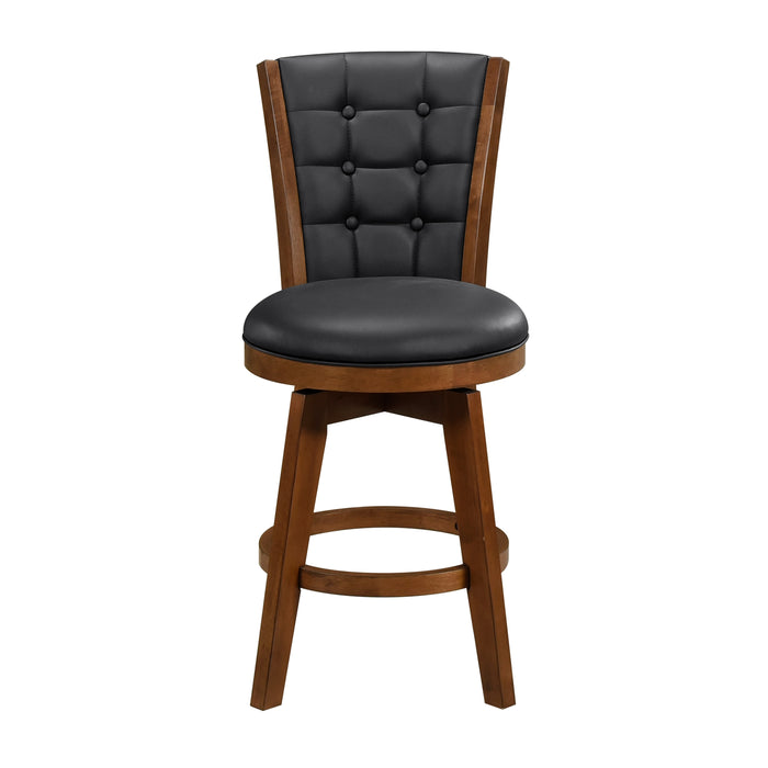 Medford Swivel Counter Height Chair in Black/Chestnut - 5505-24BKS