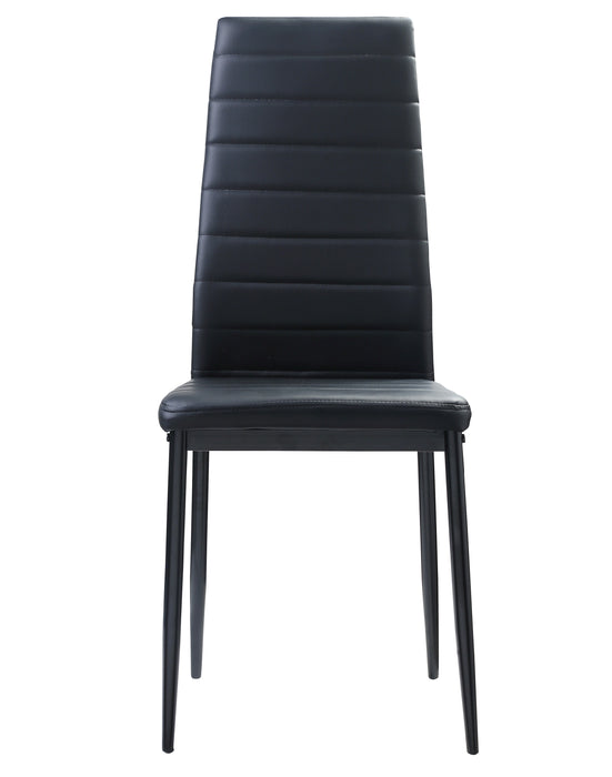 Florian Side Chair in Gold/Silver/Champagne/Black - 5538BKS