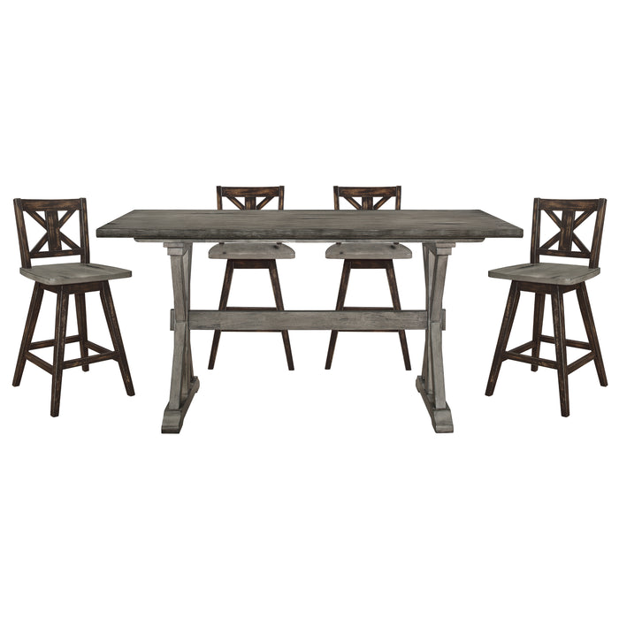 Amsonia 5pc Set (TB+4S) in Gray/Black - 5602-36*5BK