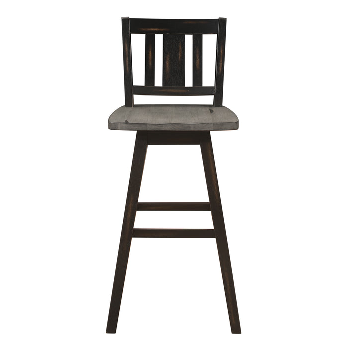 Amsonia Swivel Pub Height Chair in Black/Gray - 5602-29BKS2