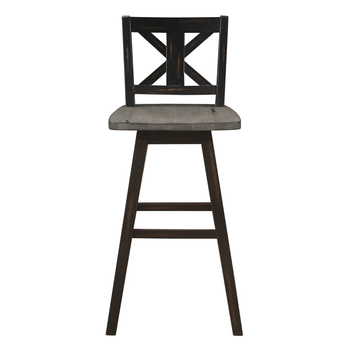 Amsonia Swivel Pub Height Chair in Black/Gray - 5602-29BK