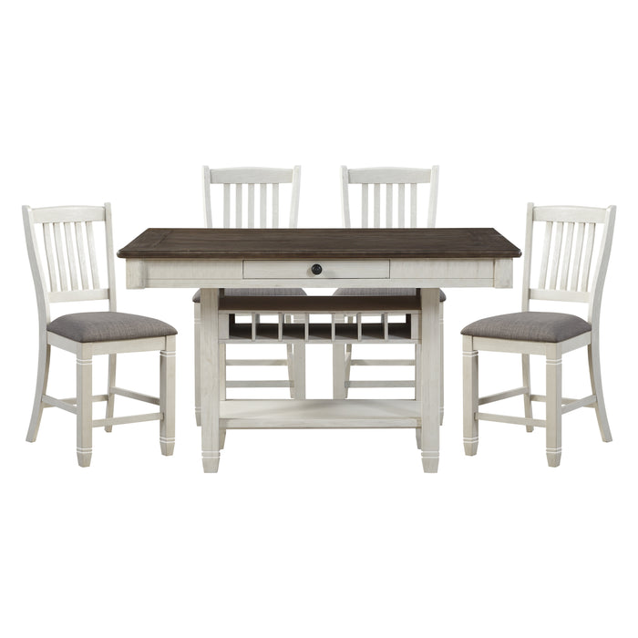 Granby 5pc Set (TB+4S) in Brown/White/Gray - 5627NW-36*5