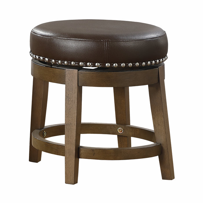 Westby Round Swivel Stool, Brown in Brown - 5681BRW-18