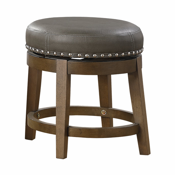 Westby Round Swivel Stool, Gray in Gray/Brown - 5681GRY-18