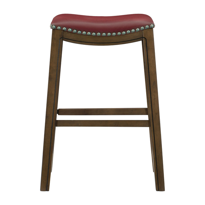 Ordway 29 Pub Height Stool, Red in Red/Brown - 5682RED-29