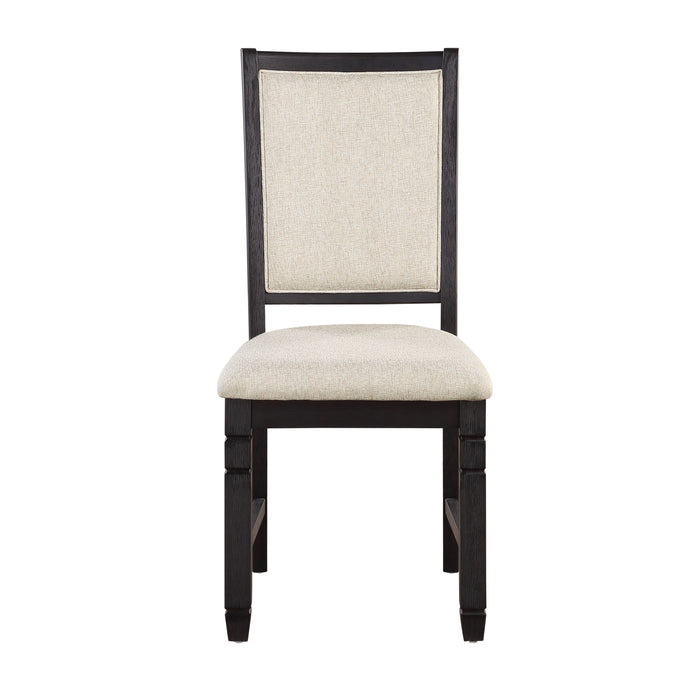 Asher Side Chair in Black/Beige - 5800BKS