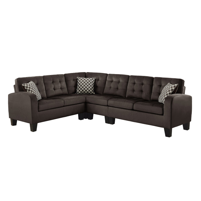 Sinclair 2-Piece Reversible Sectional in Brown - 8202CH*SC
