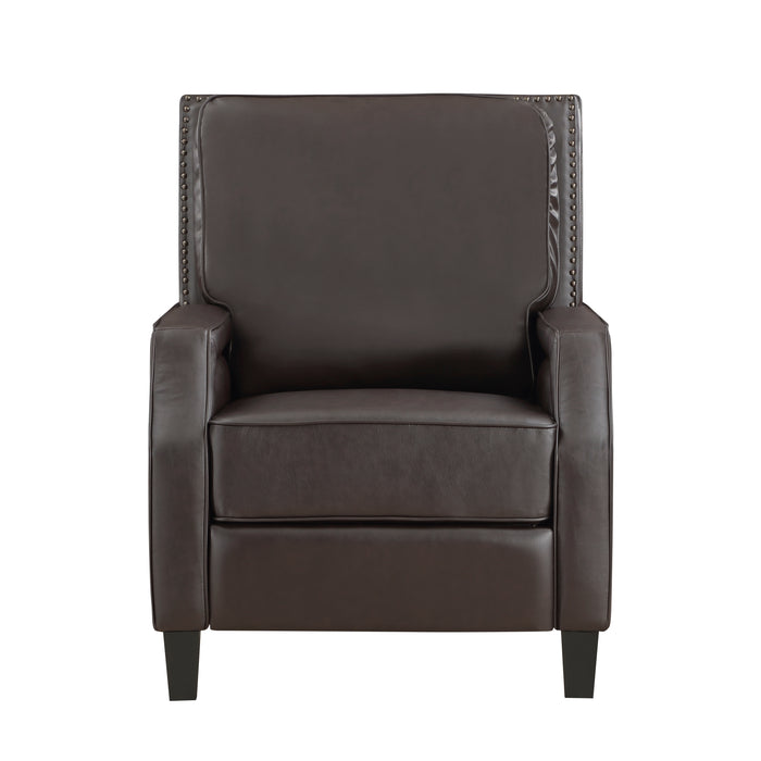 Berenson Push Back Reclining Chair in Brown - 8504DBR-1