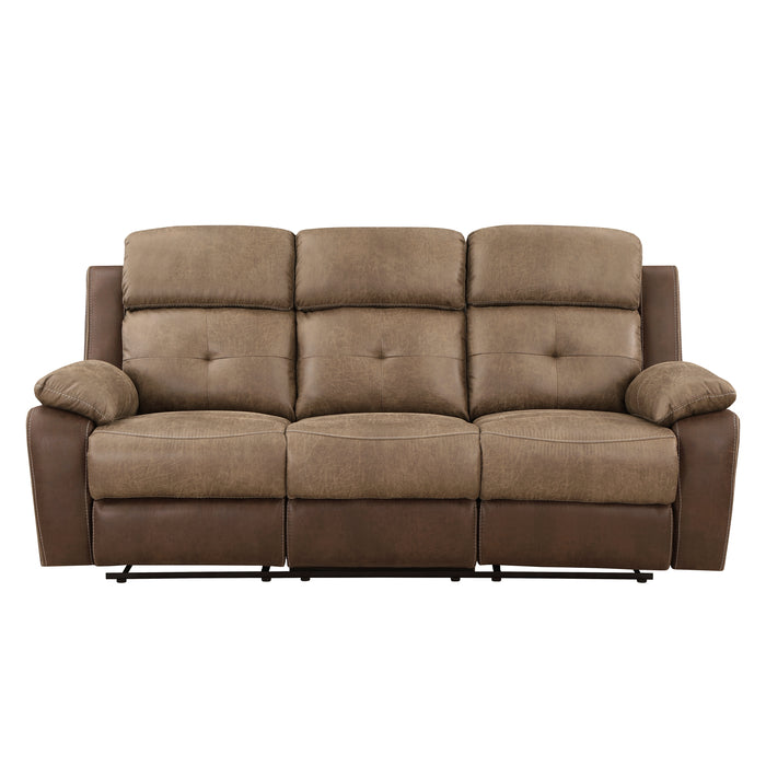 Glendale Double Reclining Sofa in Brown - 8599BR-3