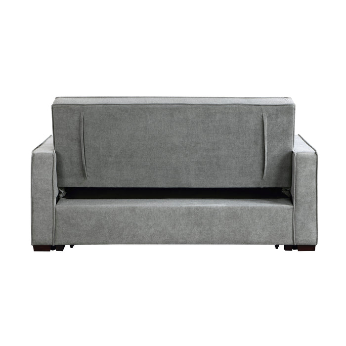 Alta Convertible Studio Sofa with Pull-out Bed in Gray - 9238GY-3CL