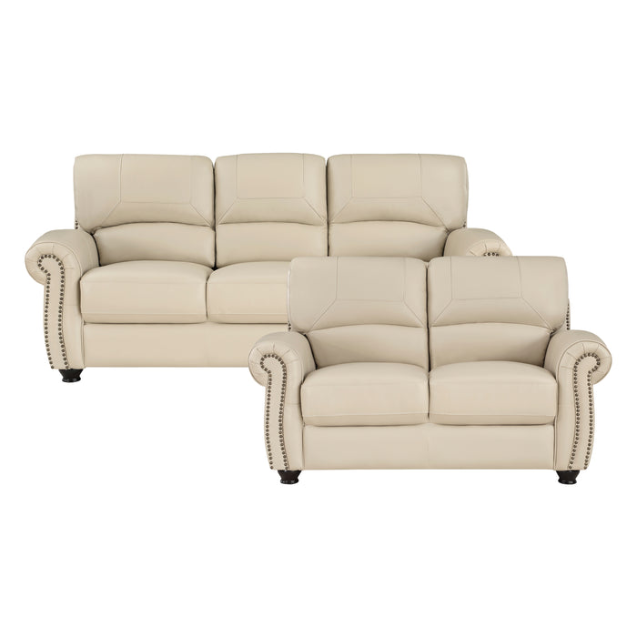 Foxborough 2pc Set: Sofa, Love in Cream - 9269CR*2