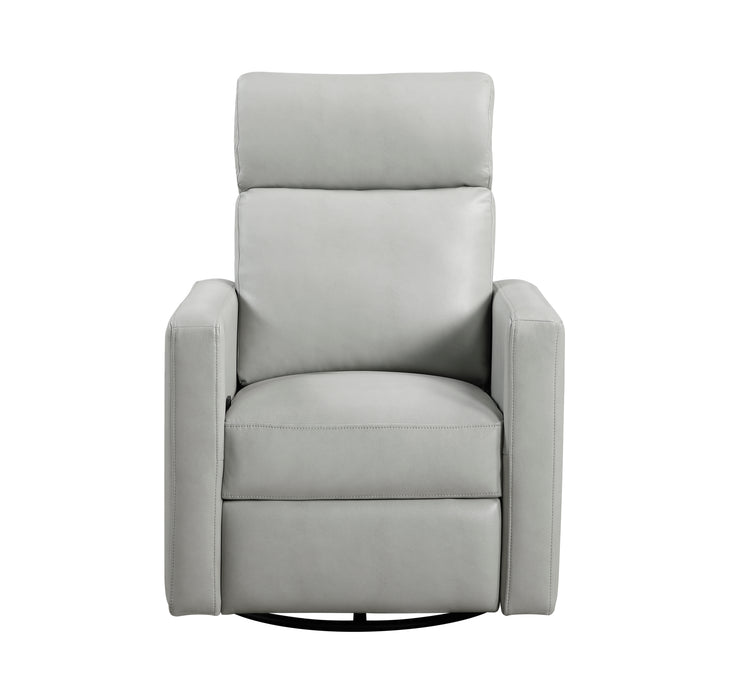 Olathe Swivel Glider Reclining Chair in Gray - 9504SM-1