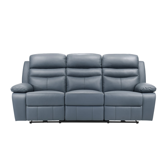 Hancock Power Double Reclining Sofa in Blue - 9628BUE-3PW