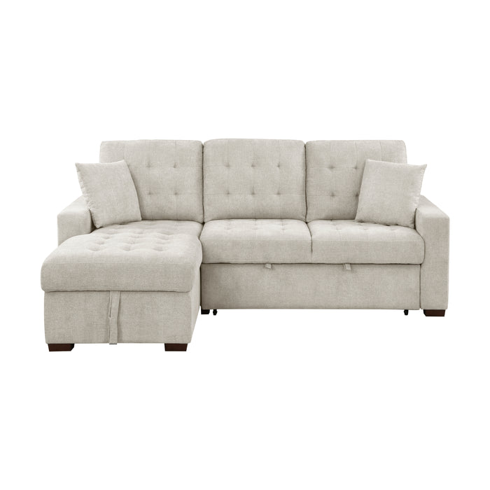Waitsfield 2-Piece Sectional with Left Chaise, Pull-out Bed and Hidden Storage in Brown - 9816SN*2LCRL
