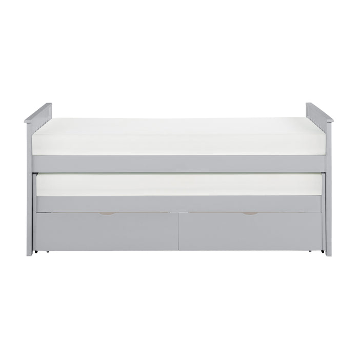 Orion (4) Twin/Twin Bed with Storage Boxes in Gray - B2063RT-1T*