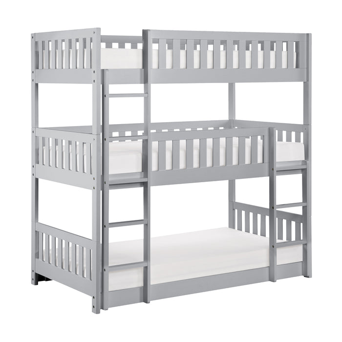 Orion (3) Triple Bunk Bed in Gray - B2063TTT-1*