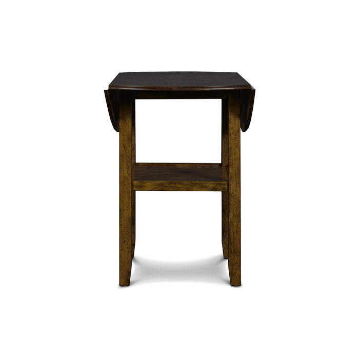 GIA 42" COUNTER  DROP LEAF TABLE W/2 CHAIRS-BROWN