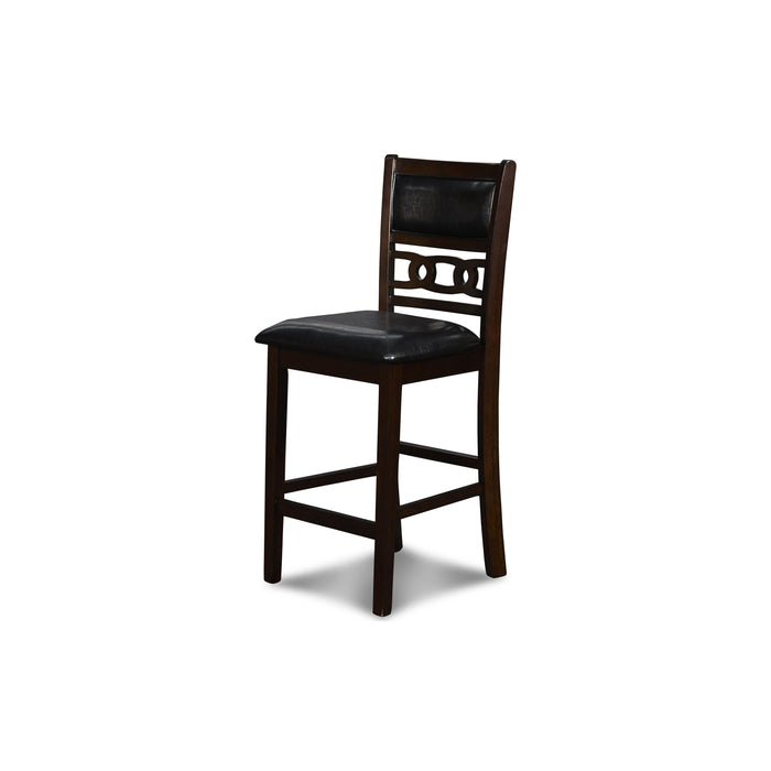 GIA 30" COUNTER TABLE W/2 CHAIRS & STG SHELF-EBONY