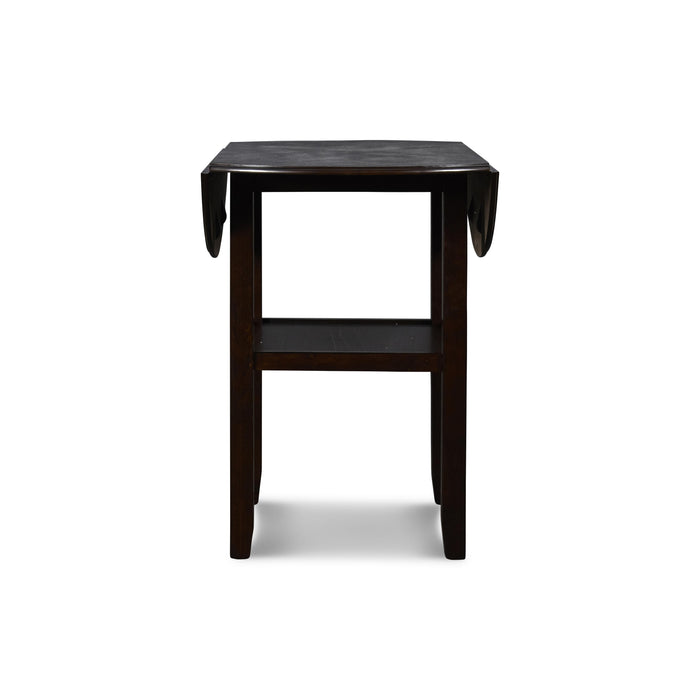 GIA 42" COUNTER  DROP LEAF TABLE W/2 CHAIRS-EBONY