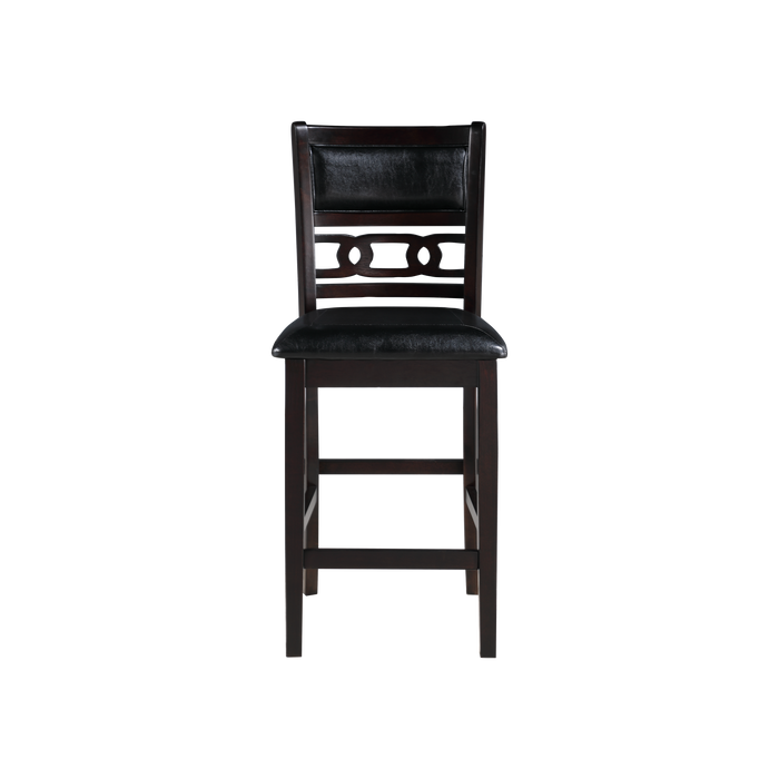 GIA 5PC 42" SQUARE  COUNTER TABLE & 4 CHAIRS-EBONY