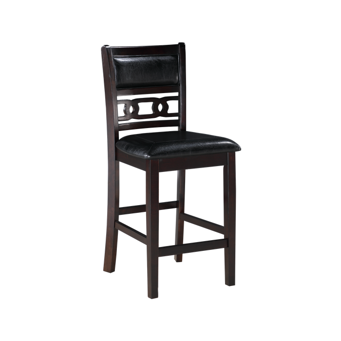 GIA 5PC 42" SQUARE  COUNTER TABLE & 4 CHAIRS-EBONY