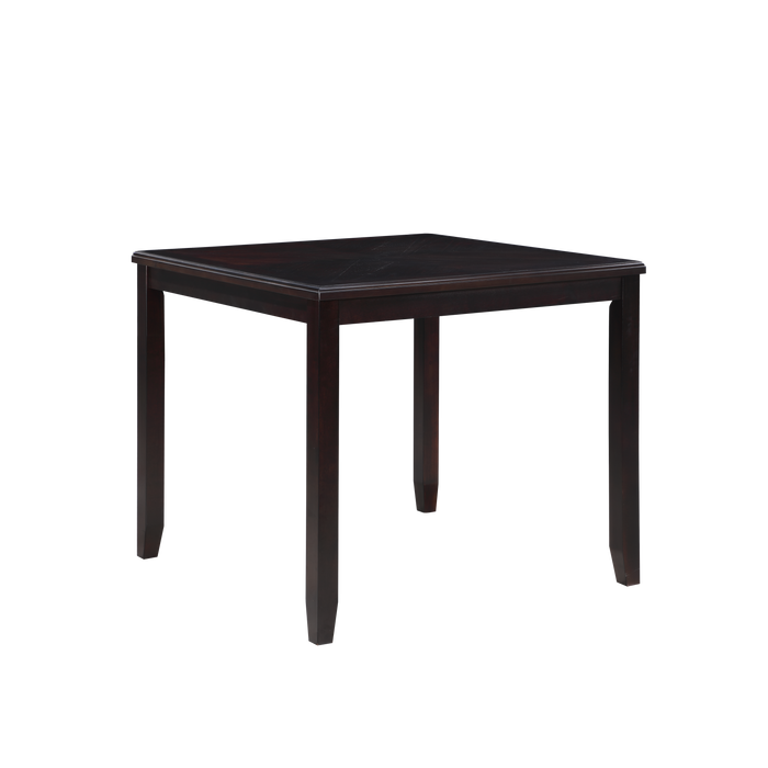 GIA 5PC 42" SQUARE  COUNTER TABLE & 4 CHAIRS-EBONY