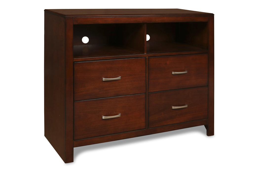 KENSINGTON MEDIA CHEST- BURNISHED CHERRY