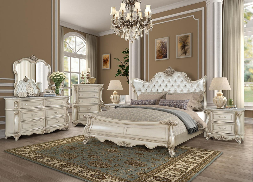 New Classic Furniture Monique Bedroom Mirror in Pearl