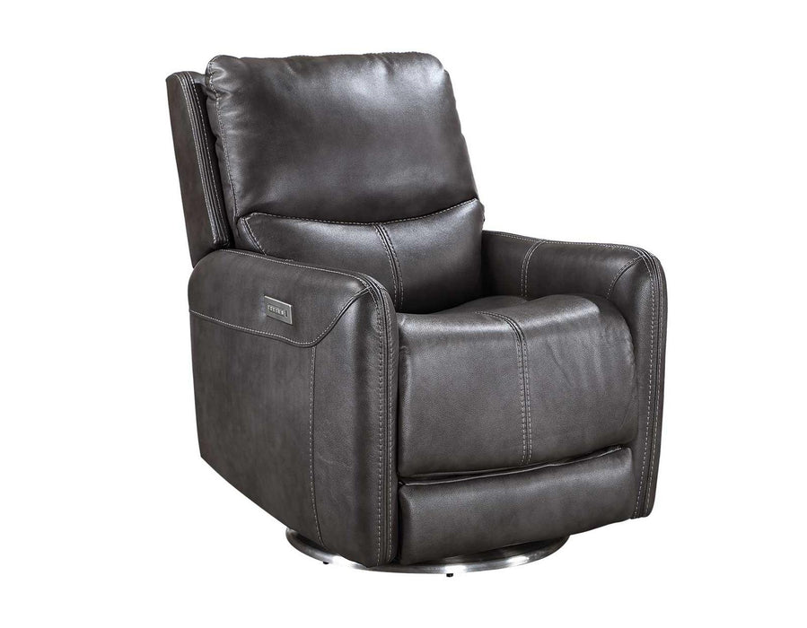 Steve Silver Athens Triple-Power 360 Degree Swivel Motion Chair in Charcoal