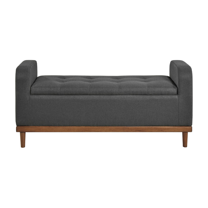 Brigitte Lift Top Storage Bench in Gray - 4590DG