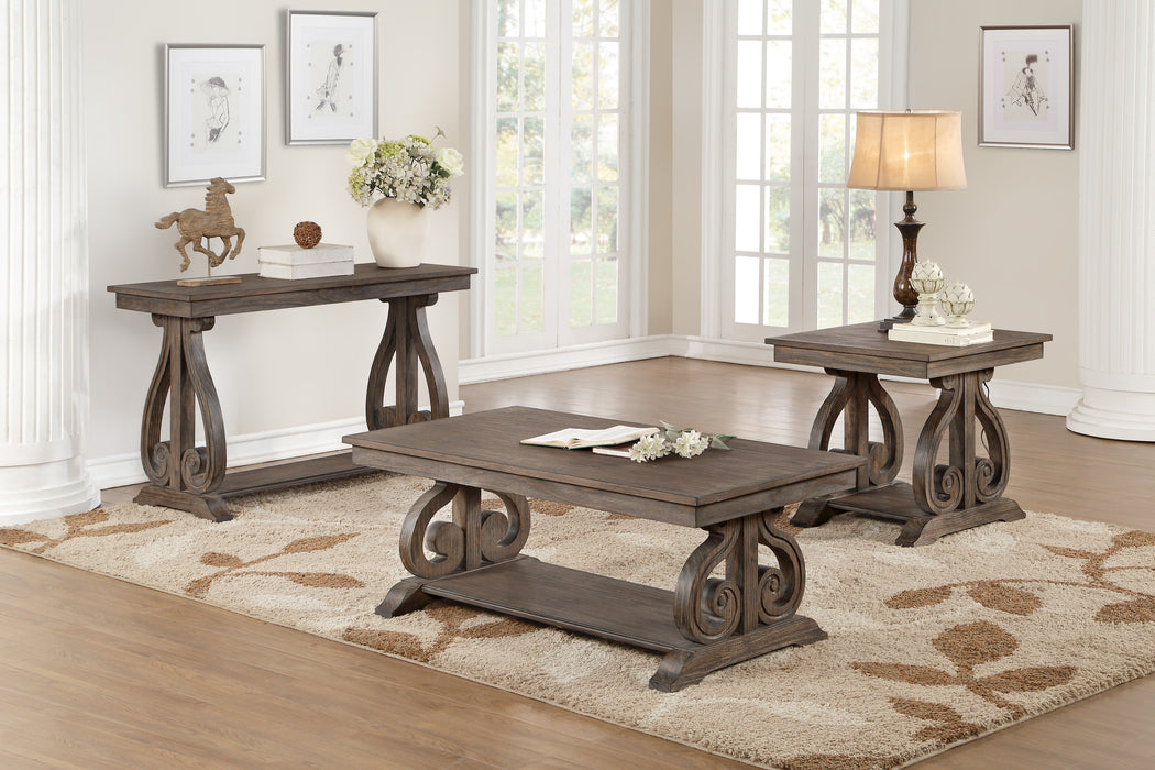 Toulon End Table in Brown/Dark Oak - 5438-04